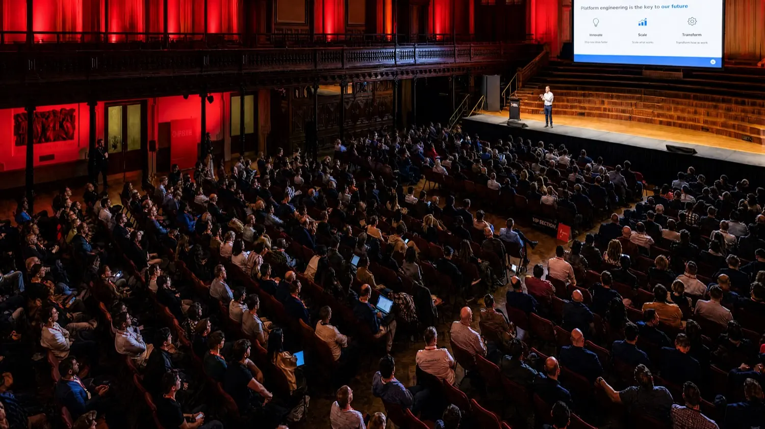 The Open Summit audience watching a session at Sydney Town Hall.