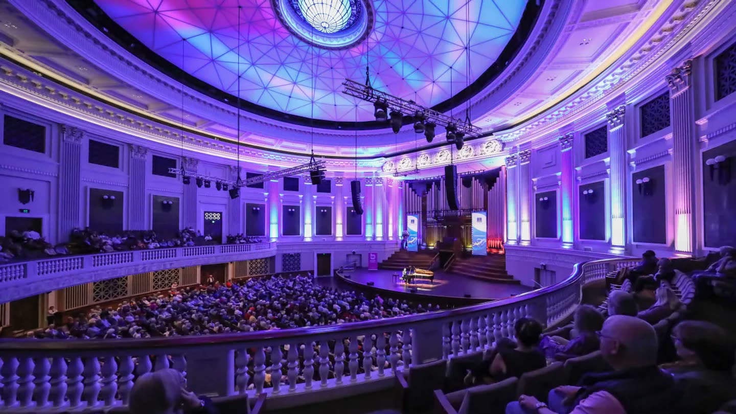 The auditorium at Brisbane City Hall, seen from the floor