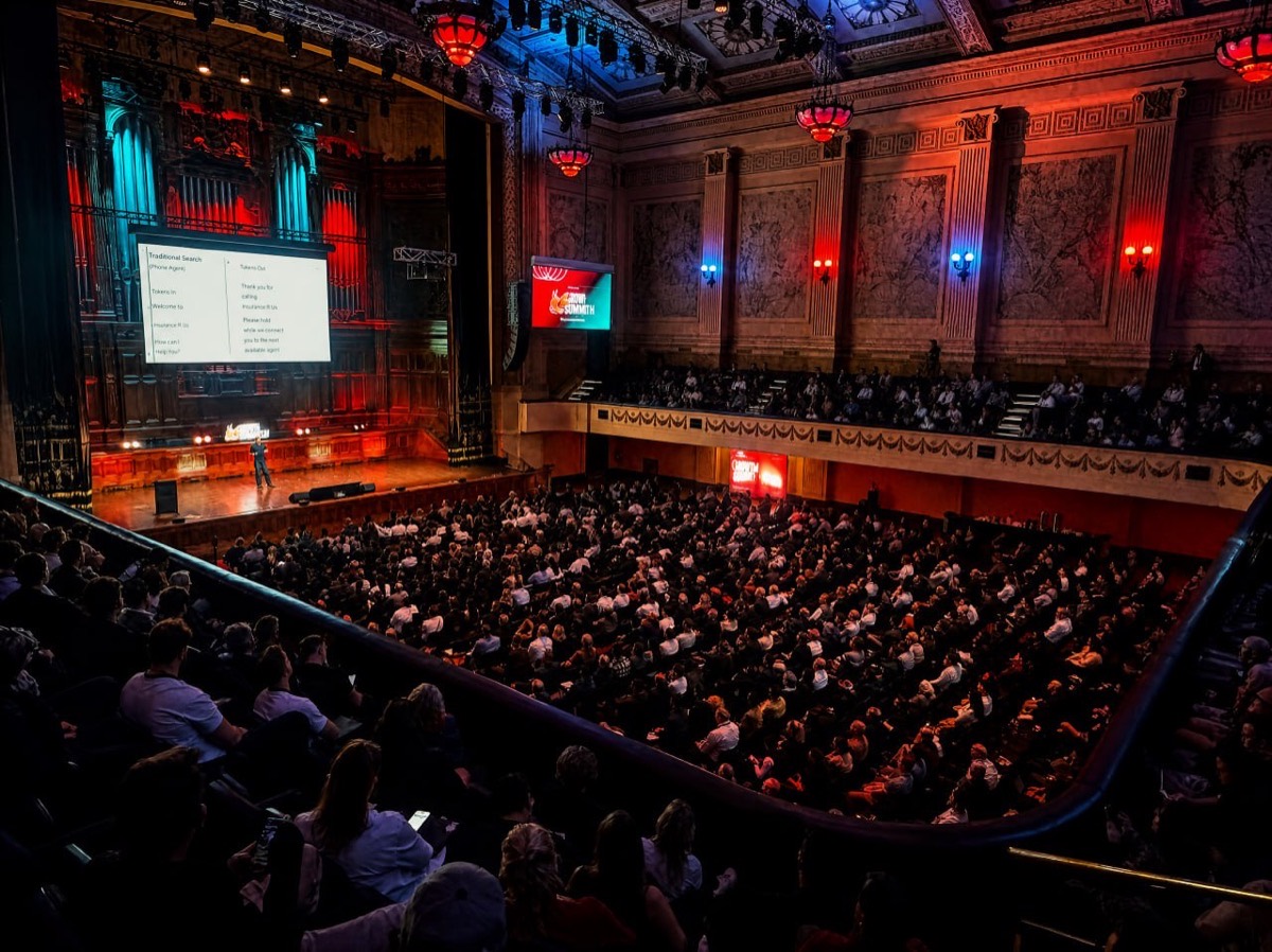 Open Summit AI, Melbourne Town Hall, from the balcony
